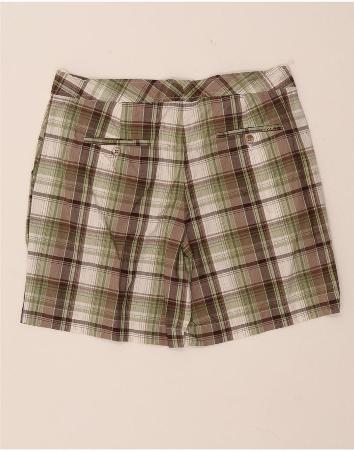 IZOD Γυναικείο Σορτς Chino US 8 Medium W32 Χακί Check Cotton