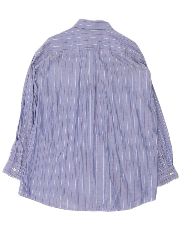 Ανδρικό πουκάμισο Tommy Hilfiger Size 16 1/2 Large Blue ριγέ βαμβακερό