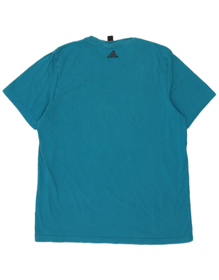 Ανδρικό γραφικό T-Shirt Adidas Top Large Blue