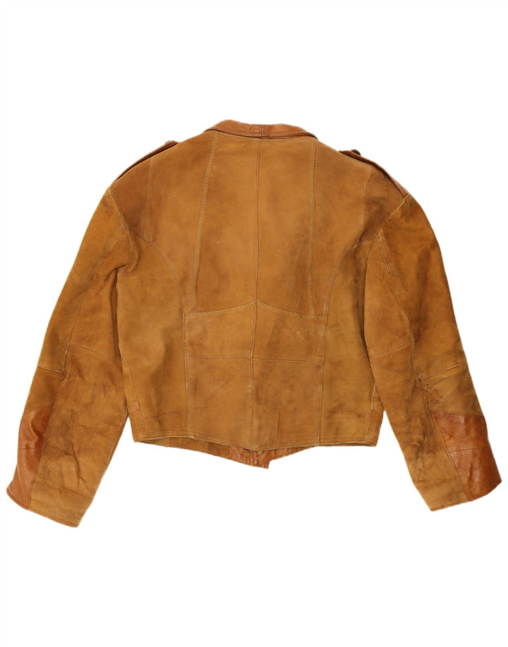 Vintage Ανδρικό Suede Bomber Jacket UK 38 Medium Brown