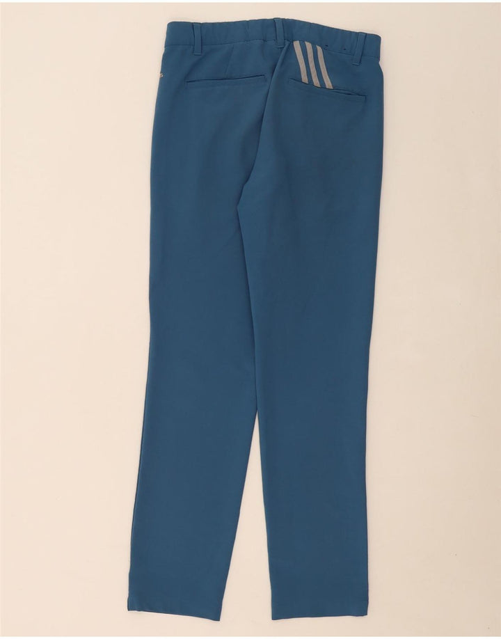 ADIDAS Mens Slim Chino Trousers W30 L30 Blue Polyester