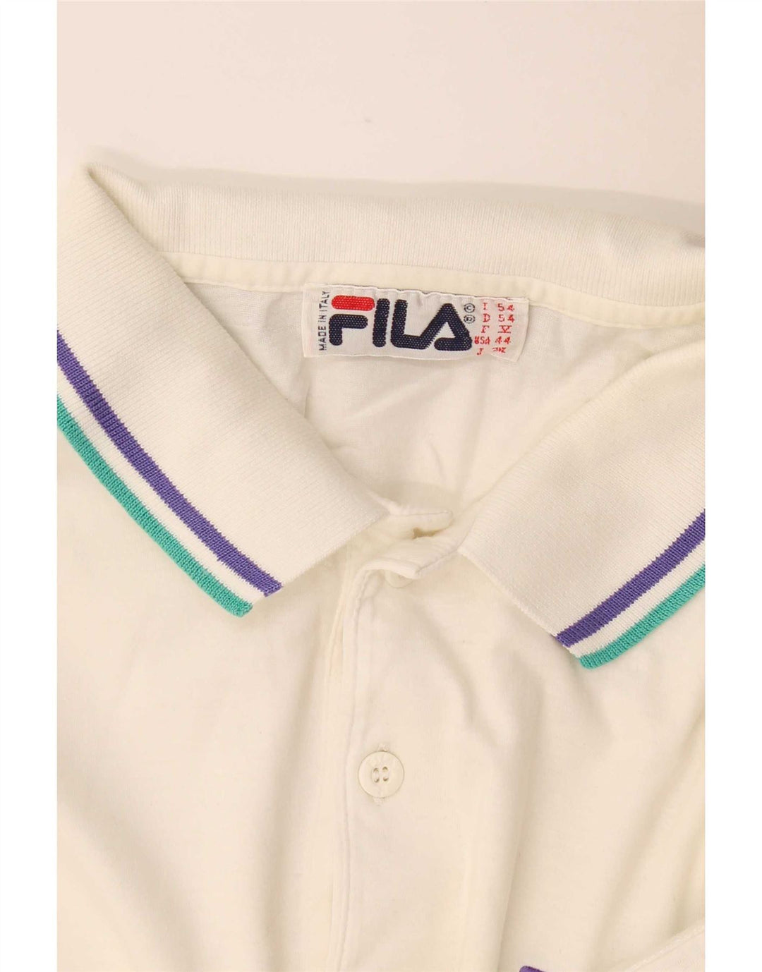 Fila Ανδρικό πουκάμισο γραφικό πόλο IT 54 XL Λευκό
