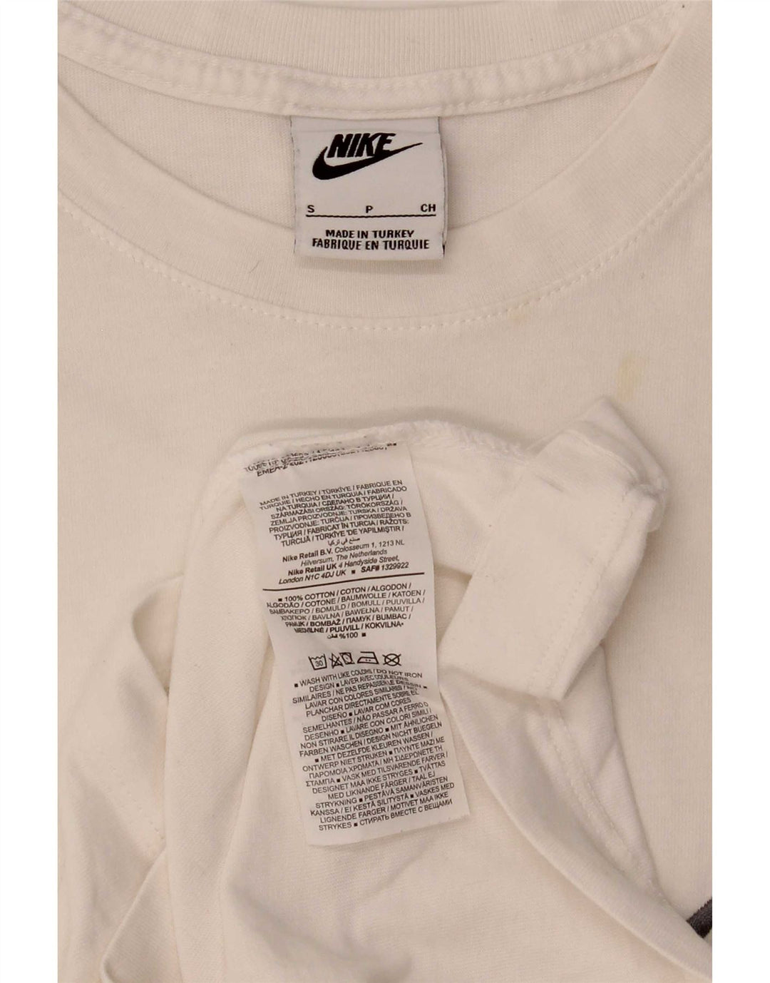 Ανδρικό γραφικό μπλουζάκι Nike, μικρό λευκό βαμβακερό