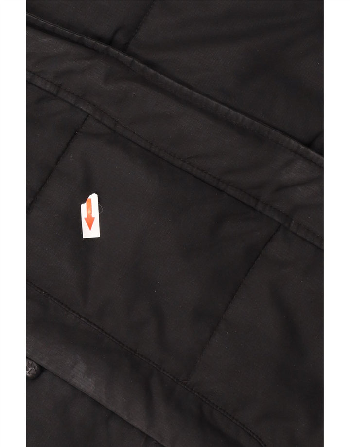Jack Wolfskin Γυναικείο παλτό με κουκούλα με επένδυση UK 12/14 Μεσαίο μαύρο πολυεστέρα