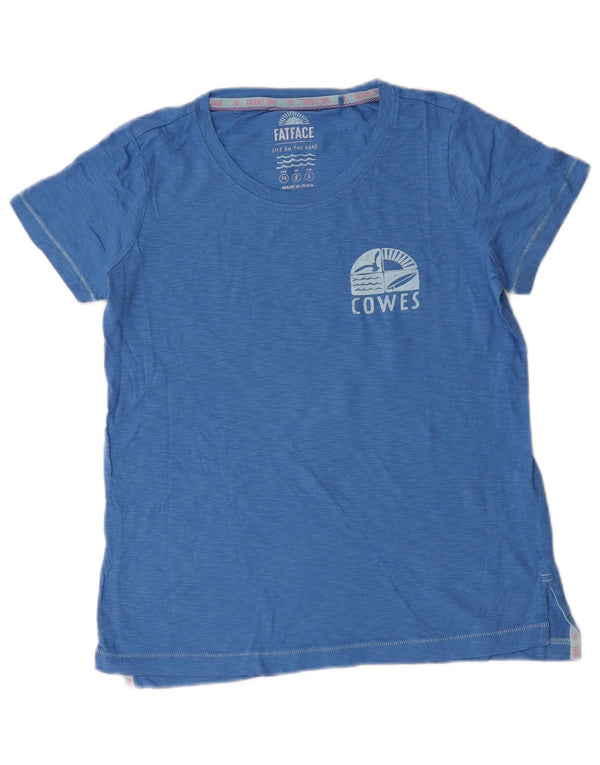 Γυναικείο γραφικό μπλουζάκι Fat Face Top UK 8 Small Blue Flecked βαμβακερό