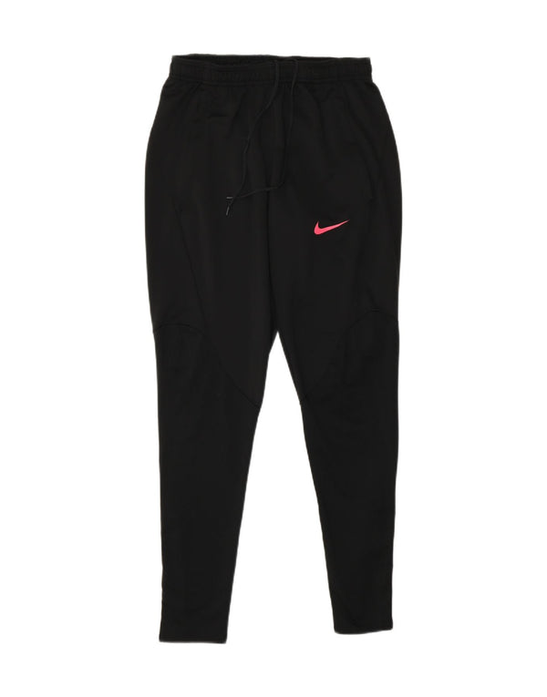 NIKE Womens Dri Fit Slim Fit Tracksuit Trousers UK 10 Small  Black