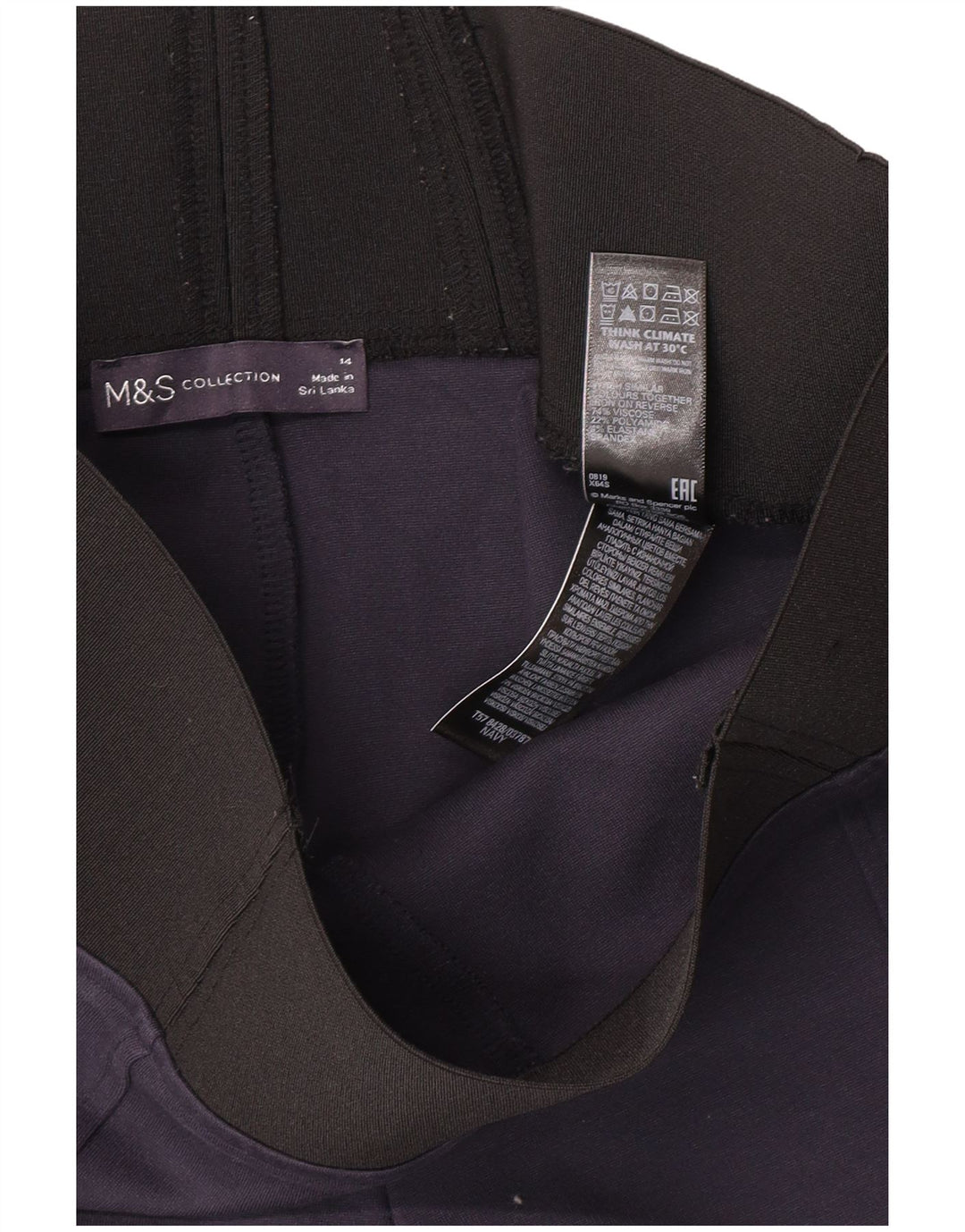 Γυναικεία κολάν Marks & Spencer UK 14 Medium Navy Blue Viscose
