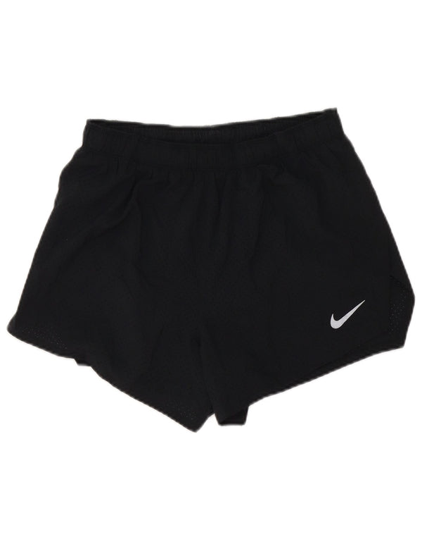 Γυναικείο αθλητικό σορτς Nike Dri Fit UK 12 μεσαίο μαύρο πολυεστέρα