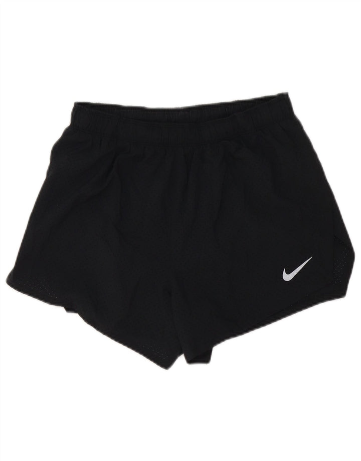Γυναικείο αθλητικό σορτς Nike Dri Fit UK 12 μεσαίο μαύρο πολυεστέρα