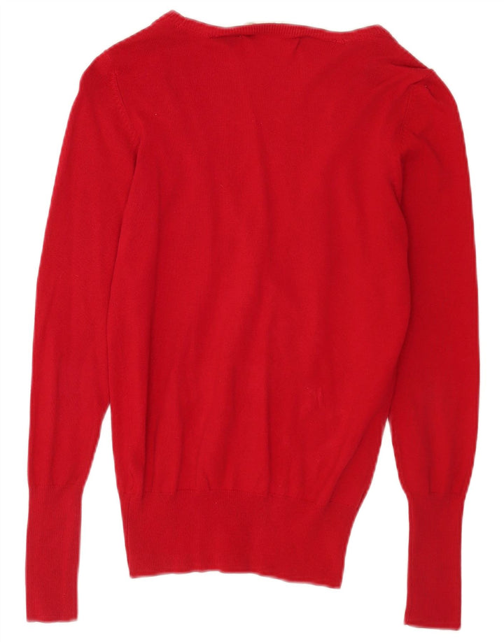 Zara Γυναικεία Ζακέτα UK 10 Small Red
