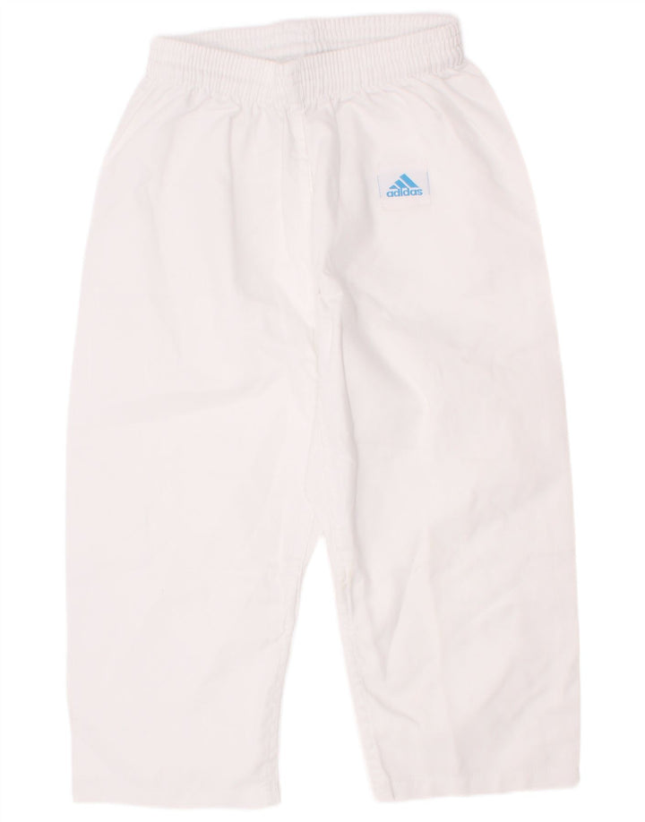 Παντελόνι αθλητικής φόρμας Adidas Boys Crop 7-8 ετών Λευκό Πολυεστέρα