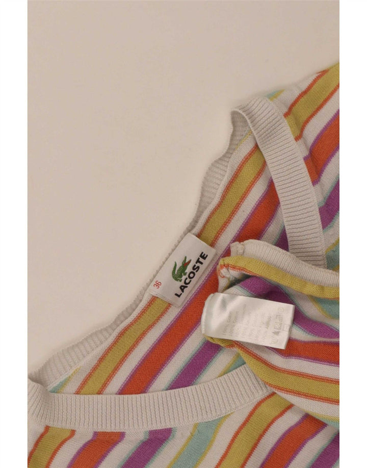 Γυναικεία ζακέτα Lacoste Crop Μέγεθος 36 Μικρό πολύχρωμο ριγέ