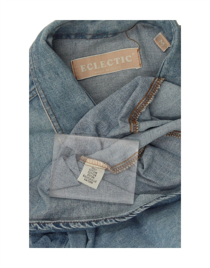 VINTAGE Mens Denim Shirt Medium Blue Cotton Vintage Vintage and Second-Hand Vintage from Messina Hembry 