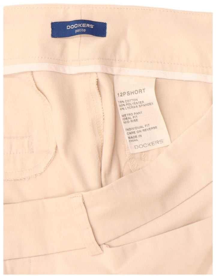 DOCKERS Γυναικείο Petite Crop Casual Παντελόνι US 12 Large W34 L26 Beige