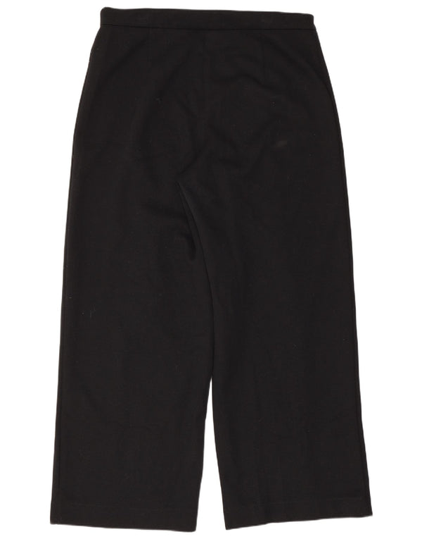 Marks & Spencer Γυναικείο φαρδύ παντελόνι casual UK 14 μεγάλο W32 L28 μαύρο