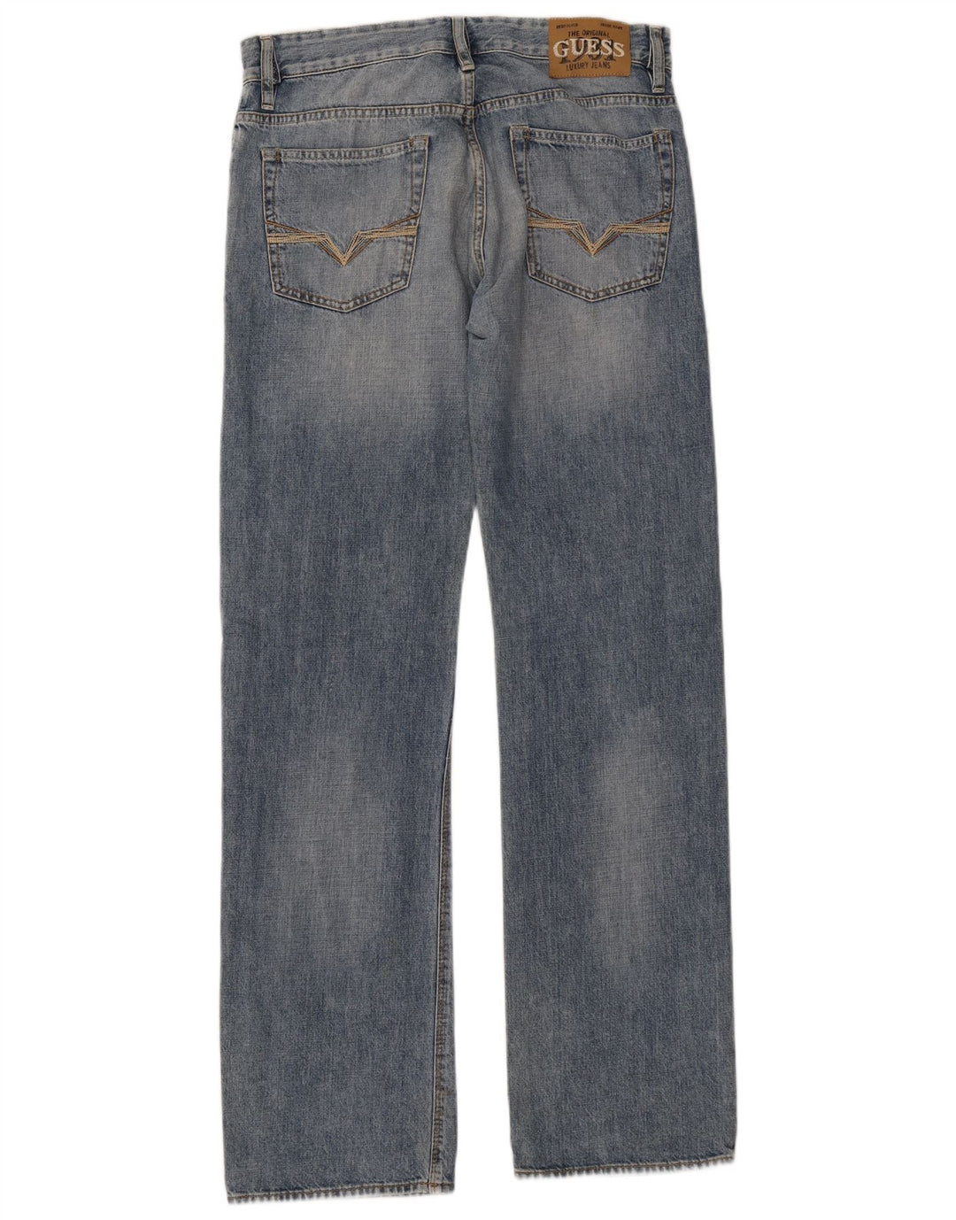 Guess Γυναικείο ίσιο τζιν W31 L34 Μπλε βαμβακερό