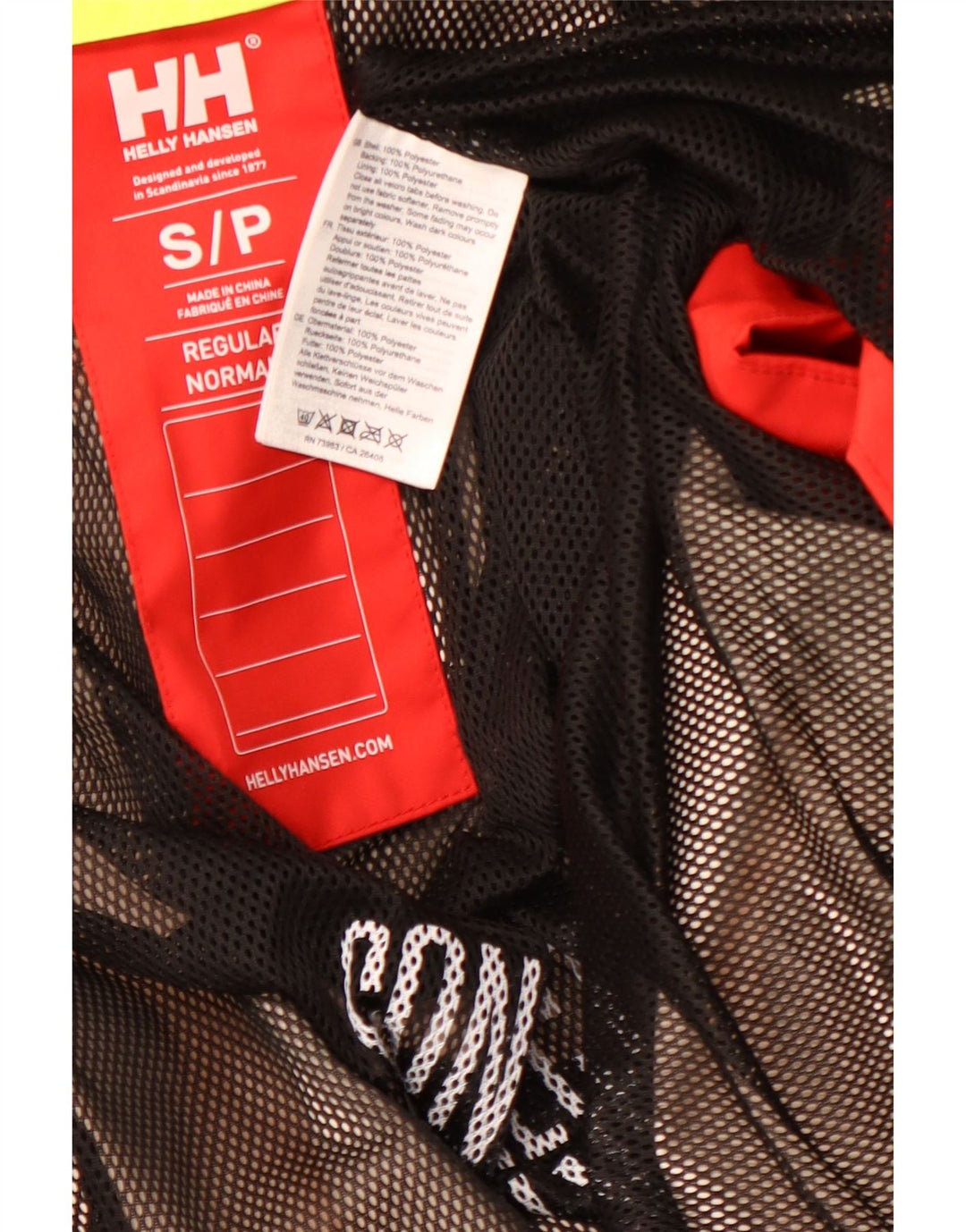 Ανδρικό μπουφάν βροχής με κουκούλα HELLY HANSEN 36 Small Red Colourblock