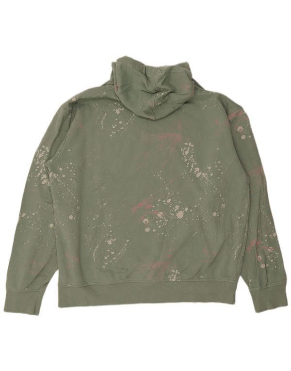 Hurley Mens Hoodie Jumper XL Green Tie Dye Cotton