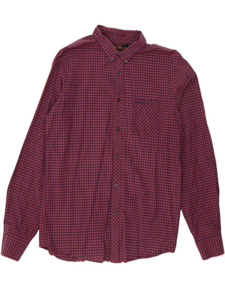 BEN SHERMAN Mens Shirt Large Red Gingham Vintage Ben Sherman and Second-Hand Ben Sherman from Messina Hembry 