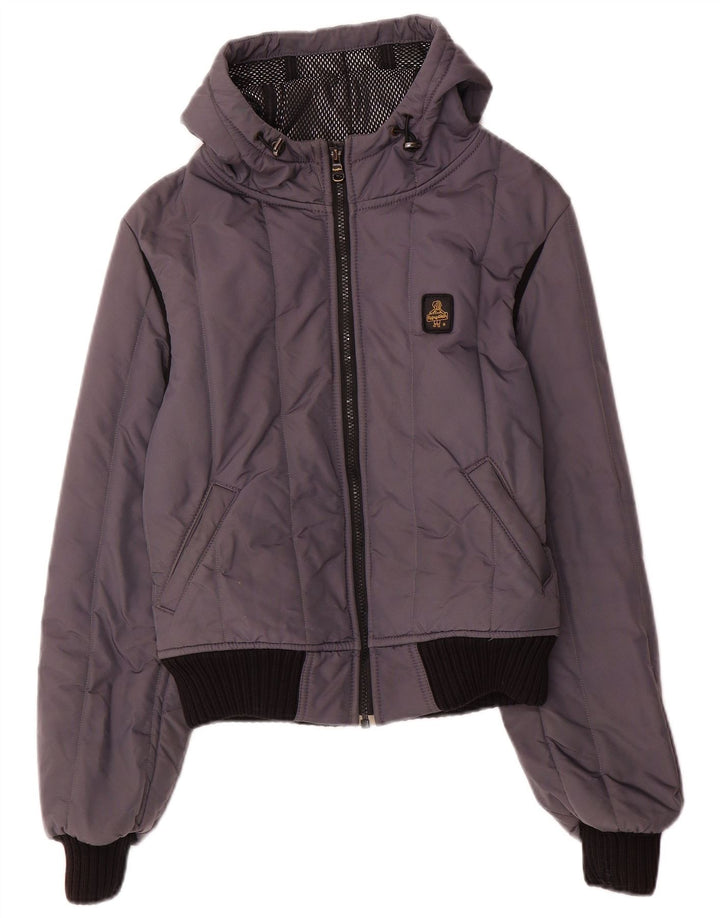 Refrigiwear Γυναικείο μπουφάν βροχής με κουκούλα IT 44 Medium Grey Colorblock Nylon