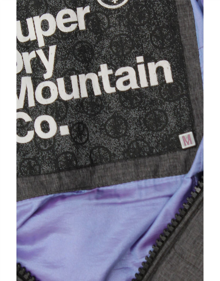 SUPERDRY Γυναικείο παλτό με κουκούλα με επένδυση UK 14 Medium Grey Nylon