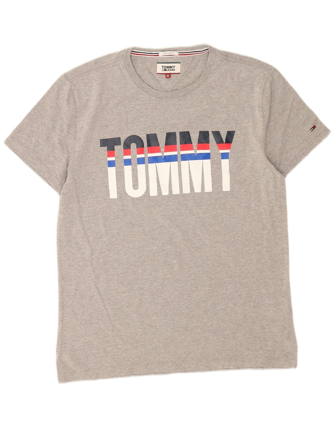 Ανδρικό γραφικό μπλουζάκι Tommy Hilfiger, κανονική εφαρμογή, μεσαίο βαμβακερό γκρι