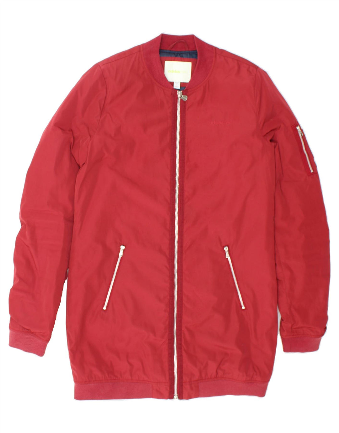 ADIDAS Womens Neo Oversized Longline Bomber Jacket UK 10 Small Red Vintage Adidas and Second-Hand Adidas from Messina Hembry 