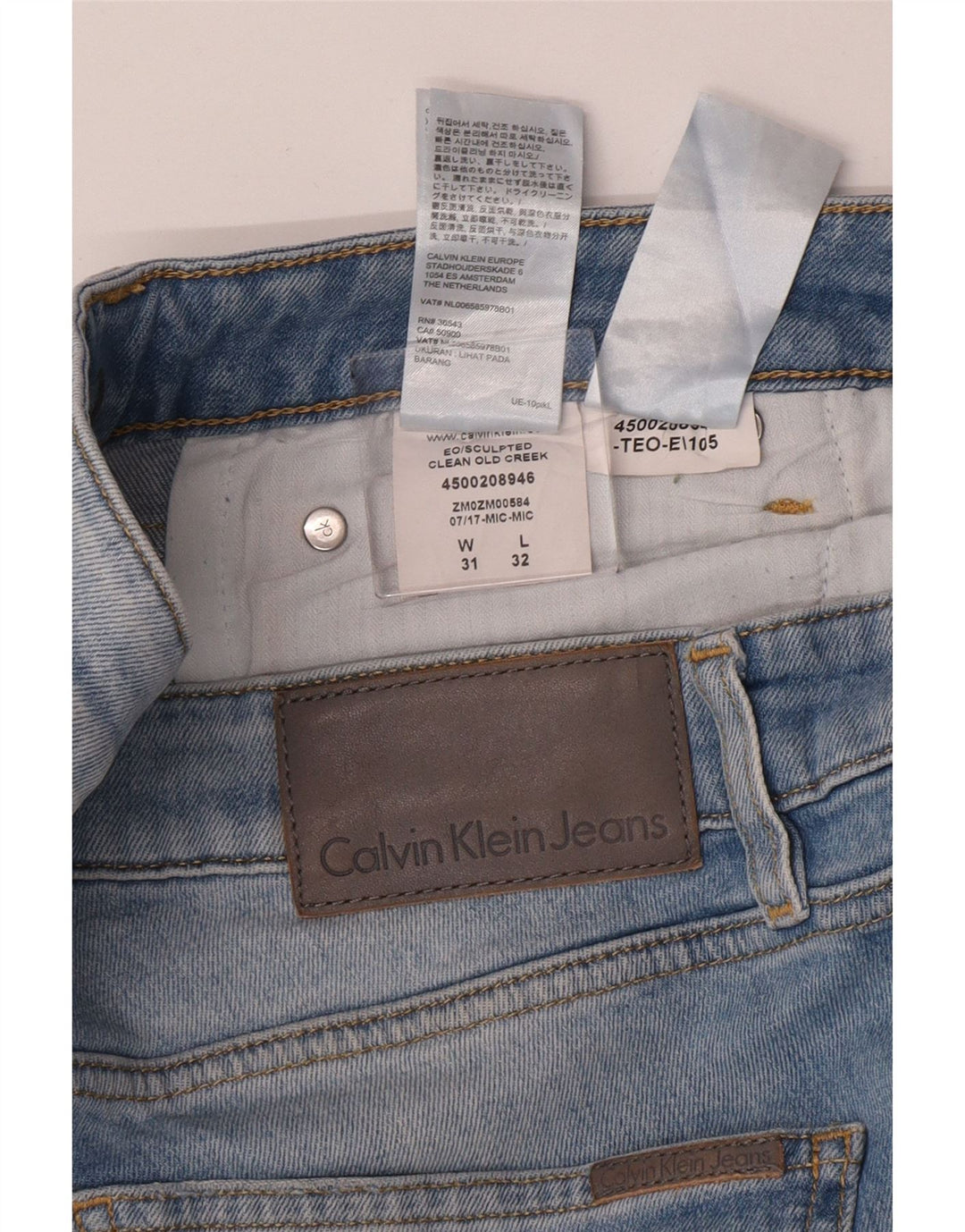 Calvin Klein Ανδρικό Slim Jeans W31 L32 Blue Cotton