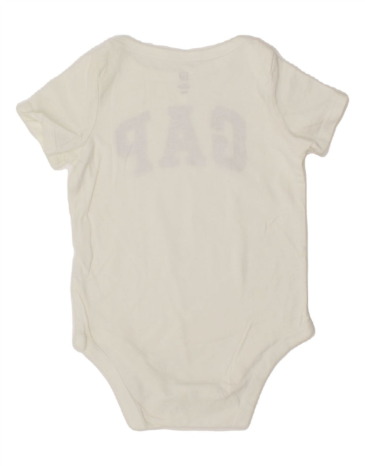 GAP Baby Boys Graphic Bodysuit 6-9 Months White Vintage Gap and Second-Hand Gap from Messina Hembry 