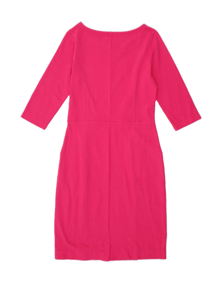 WOOLOVERS Womens 3/4 Sleeve Sheath Dress UK 8 Small Pink Vintage WoolOvers and Second-Hand WoolOvers from Messina Hembry 