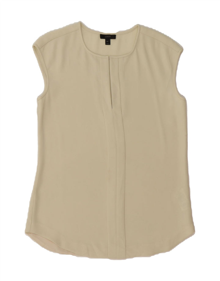 J. CREW Womens Tall Sleeveless Blouse Top US 6 Medium Beige Polyester Vintage J. Crew and Second-Hand J. Crew from Messina Hembry 
