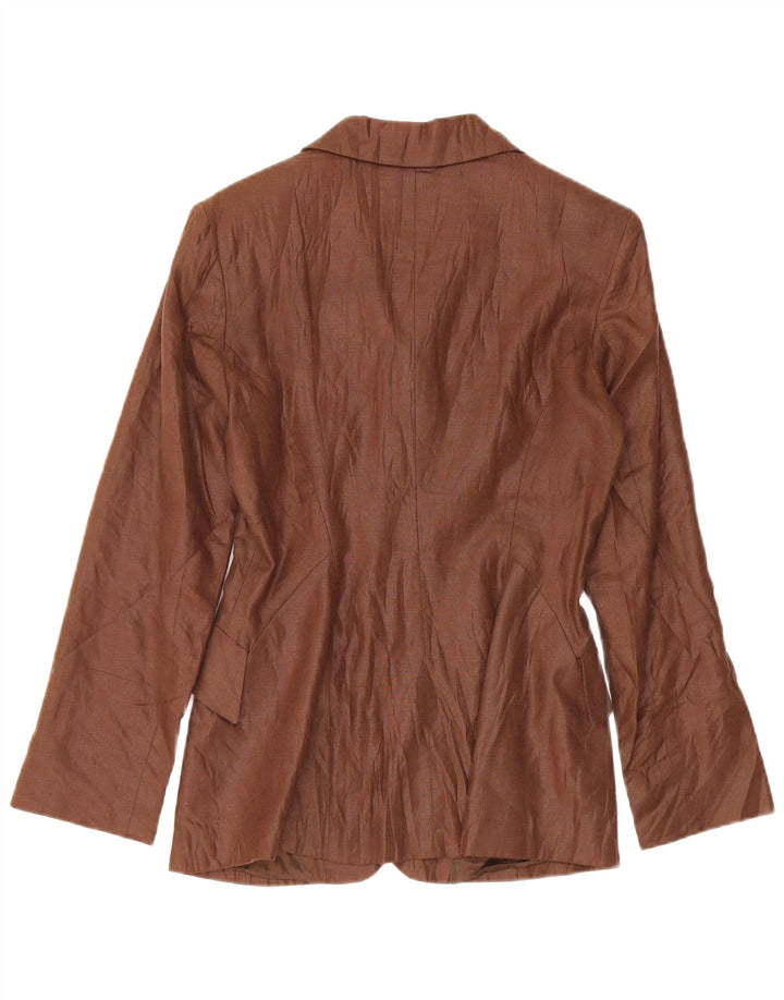 Vintage γυναικείο σακάκι με 3 κουμπιά UK 10 Small Brown