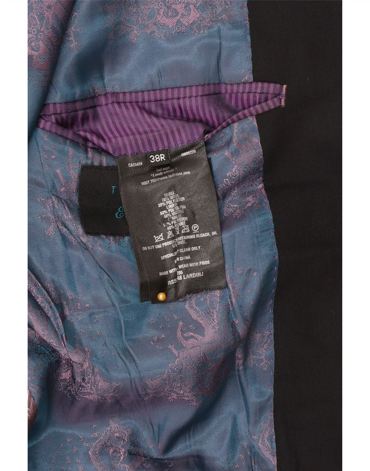 Ted Baker Ανδρικό σακάκι σακάκι με 2 κουμπιά UK 38 μεσαίο μαύρο μαλλί