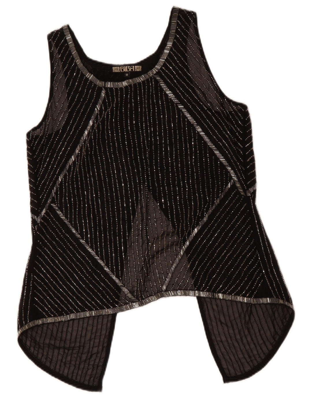 Γυναικεία αμάνικα BIBA See Through Top 10 Small Black Ride Polyester