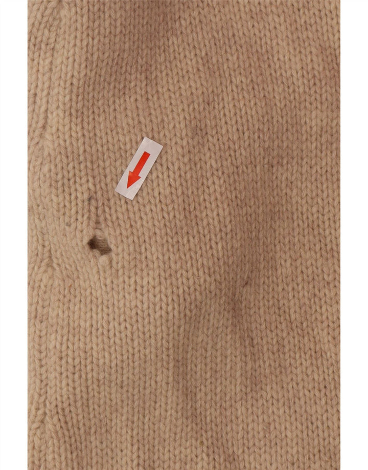 White Stuff Γυναικείο πουλόβερ με κουκούλα ζακέτα UK 12 μεσαία μπεζ