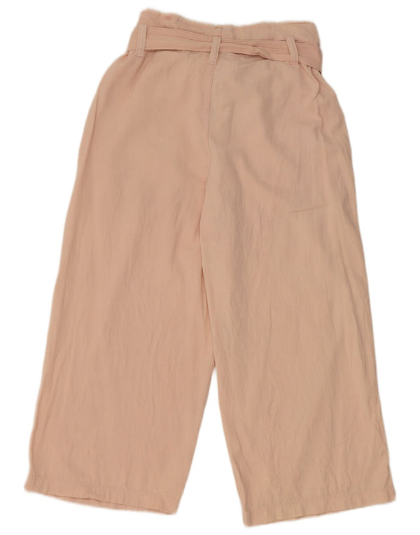Topshop γυναικείο ψηλόμεσο παντελόνι Capri UK 12 Medium W30 L21 Ροζ βαμβακερό