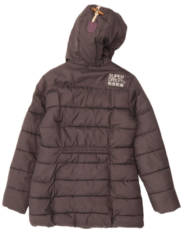 Superdry Ανδρικό παλτό με κουκούλα Sherpa UK 10 Small Grey Polyester