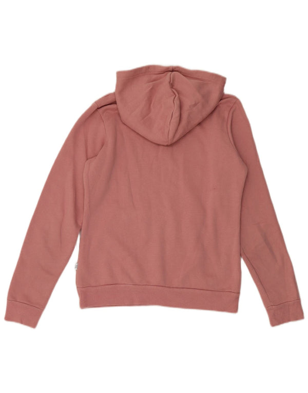 Puma Γυναικείο Γραφικό Hoodie Jumper UK 10 Small Pink Βαμβακερό