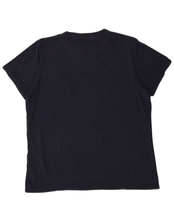 Superdry Ανδρικό γραφικό T-Shirt Top 2XL Μπλε βαμβακερό