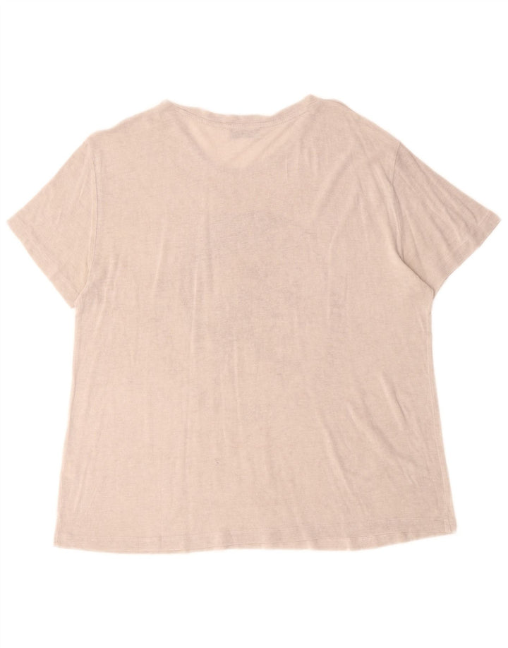 Diesel Γυναικείο γραφικό T-Shirt Top UK 18 XL Beige Classic