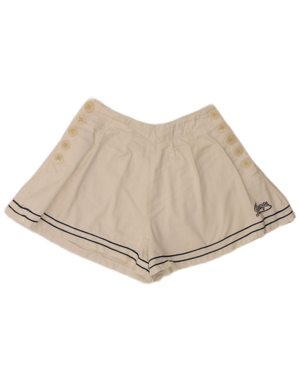 Vintage γυναικείο casual σορτς μεσαίο W28 από λευκό βαμβακερό
