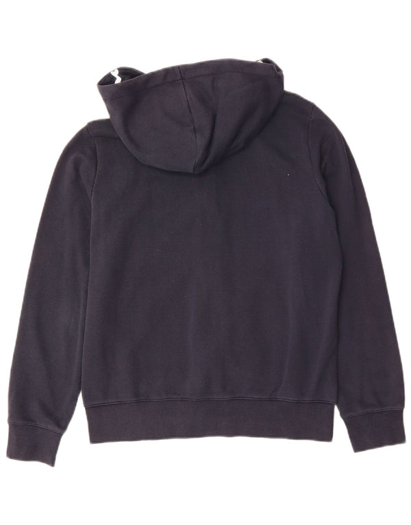 CHAMPION Γυναικείο πουλόβερ με κουκούλα με φερμουάρ UK 14 μεσαίο μπλε βαμβακερό