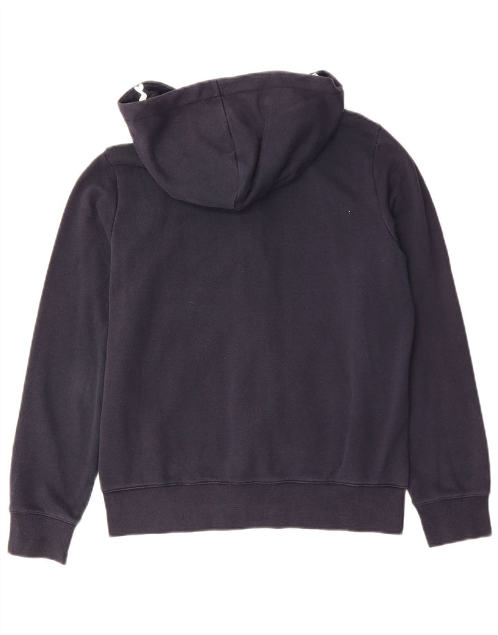 CHAMPION Γυναικείο πουλόβερ με κουκούλα με φερμουάρ UK 14 μεσαίο μπλε βαμβακερό