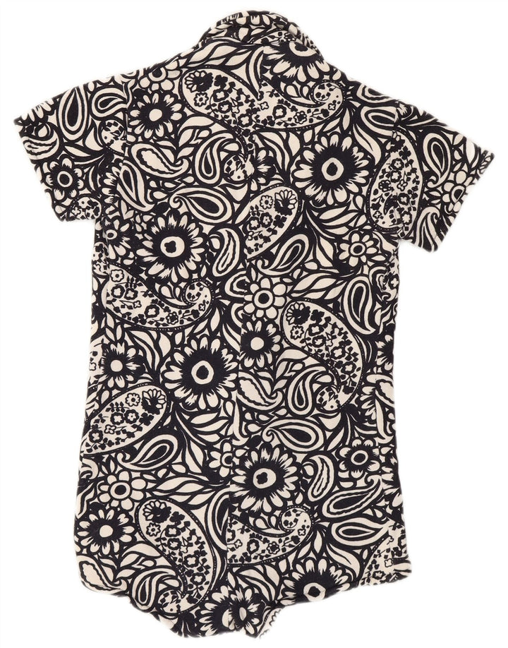 Vintage γυναικείο κορμάκι IT 44 Medium Black Paisley