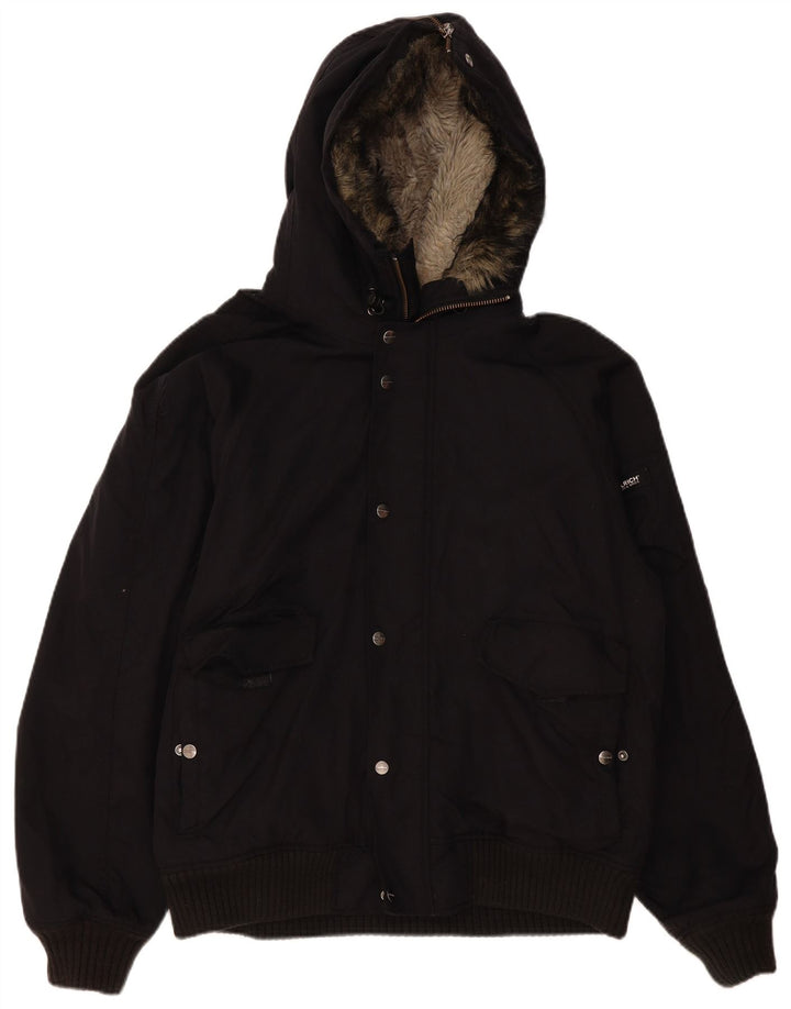 Ανδρικό μπουφάν με κουκούλα Woolrich UK 42 XL Μαύρο