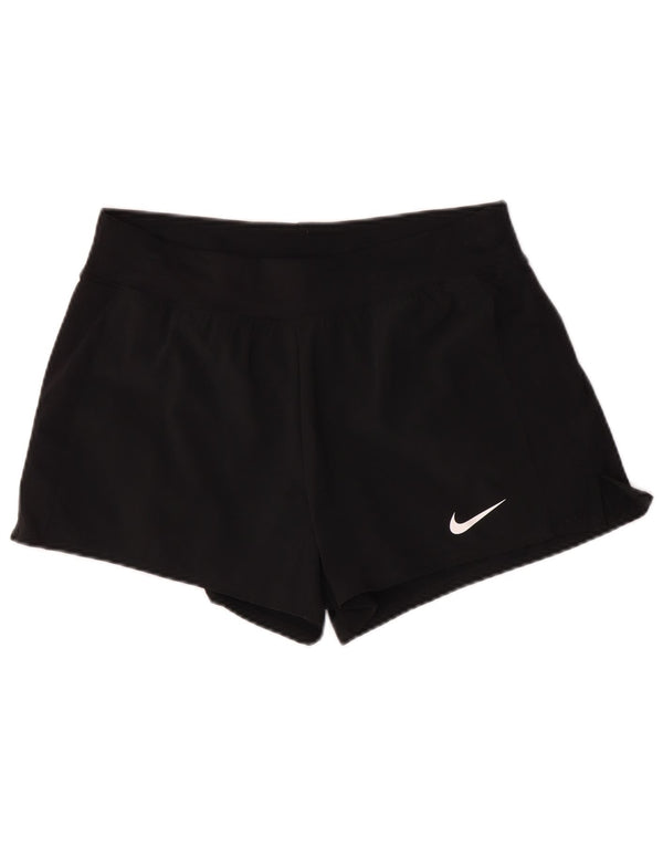 Γυναικείο αθλητικό σορτς Nike Dri Fit UK 12 μεσαίο μαύρο πολυεστέρα