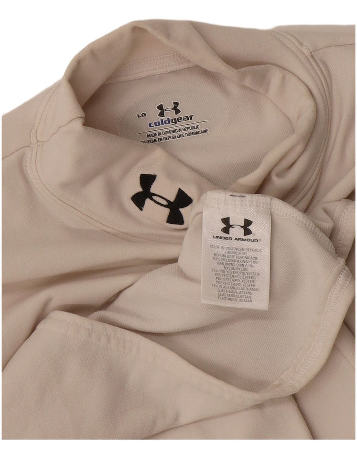 Under Armour Γυναικείο Cold Gear Top Μακρύ μανίκι μεγάλο σε ανοιχτό λευκό νάιλον