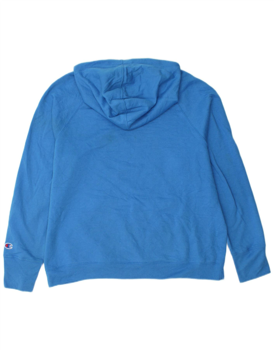 CHAMPION Mens Graphic Hoodie Jumper XL Blue Polyester