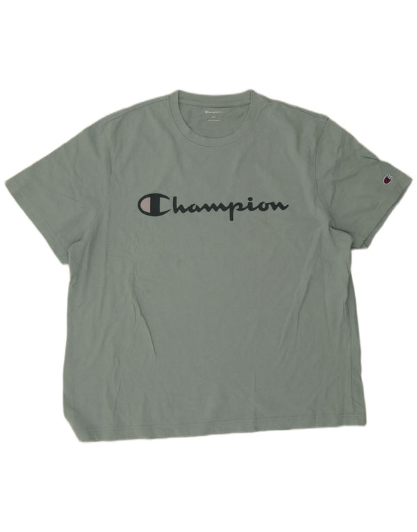 Ανδρικό T-Shirt Champion Graphic Top 2XL Πράσινο βαμβακερό