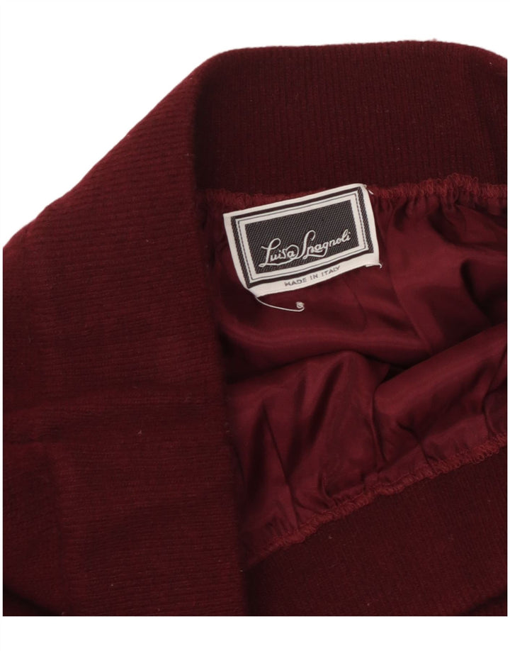 LUISA SPAGNOLI Γυναικεία Πλεκτή Pencil Φούστα W36 XL Maroon